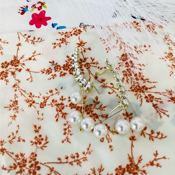 Woman fashion earrings light luxury tassels pearl And gold earrings for women - Picture 9 of 9